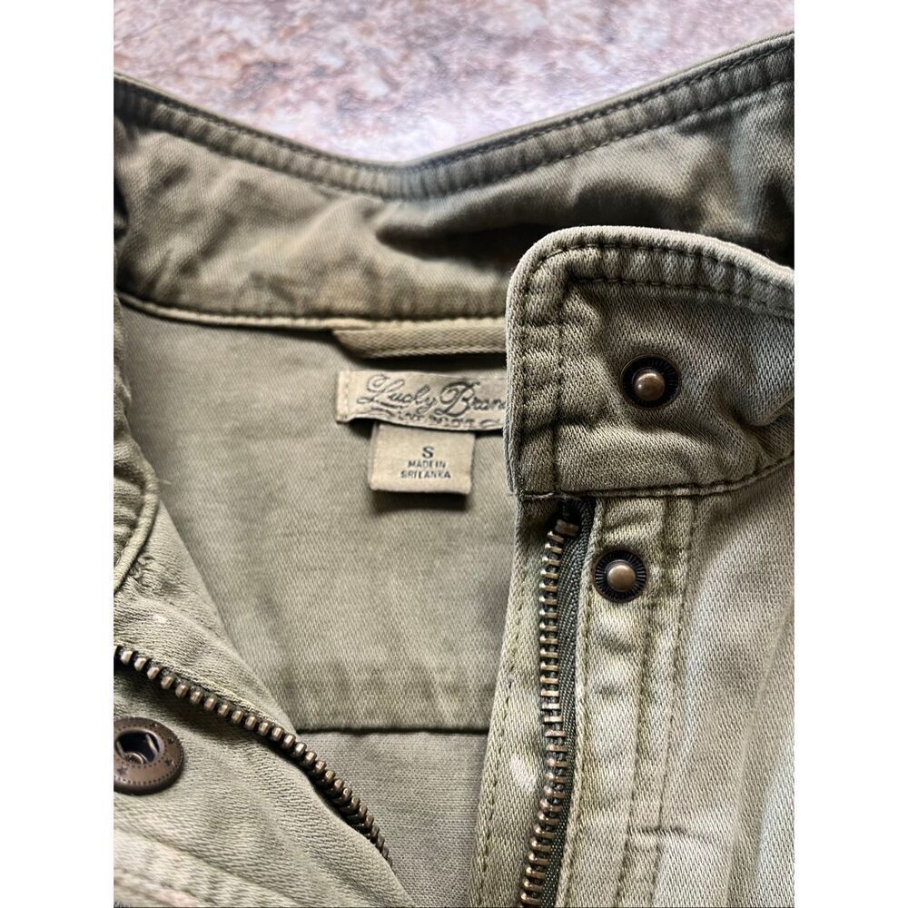 Lucky Brand army green 4 pocket jacket sz S - Picture 3 of 3